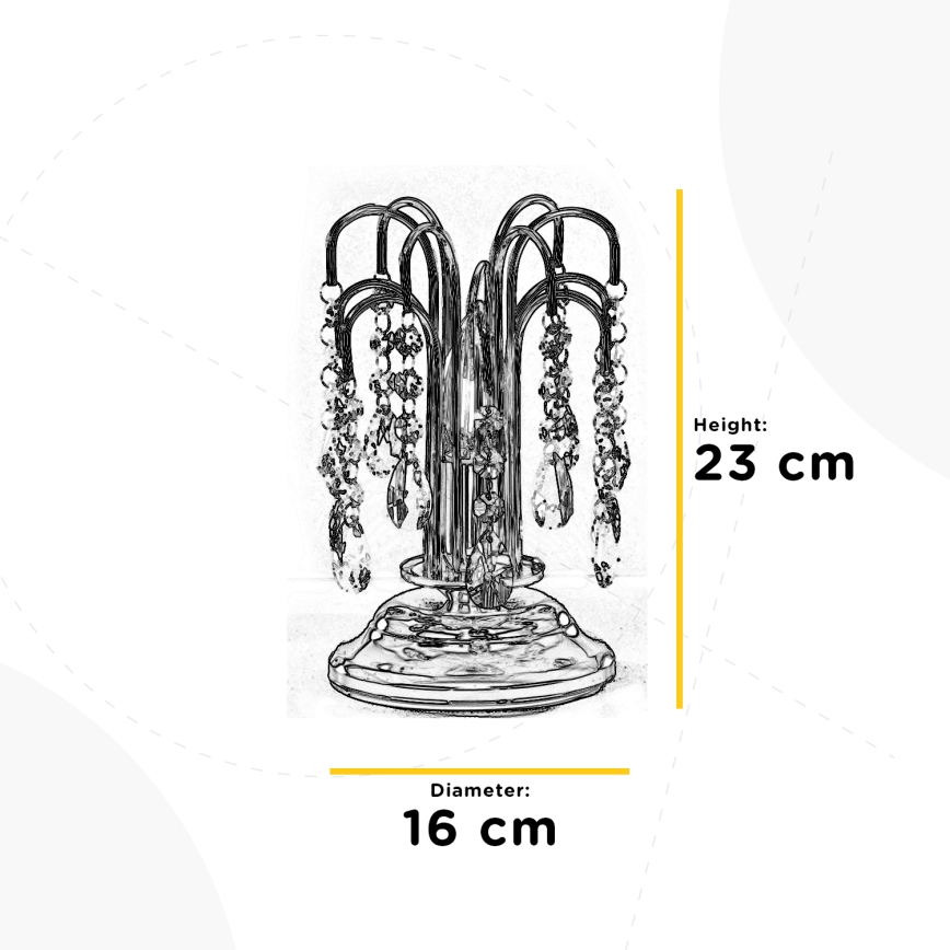 ONLI - Lámpara de mesa PIOGGIA 1xE14/6W/230V diámetro 16 cm cromo