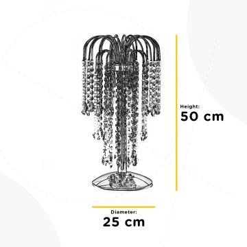 ONLI - Lámpara de mesa PIOGGIA 2xE14/6W/230V 50 cm Cromo