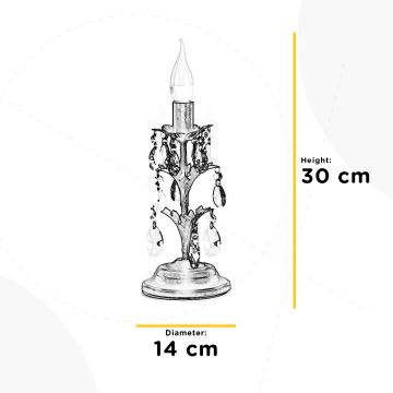 ONLI - Lámpara de mesa TERESA 1xE14/6W/230V blanco