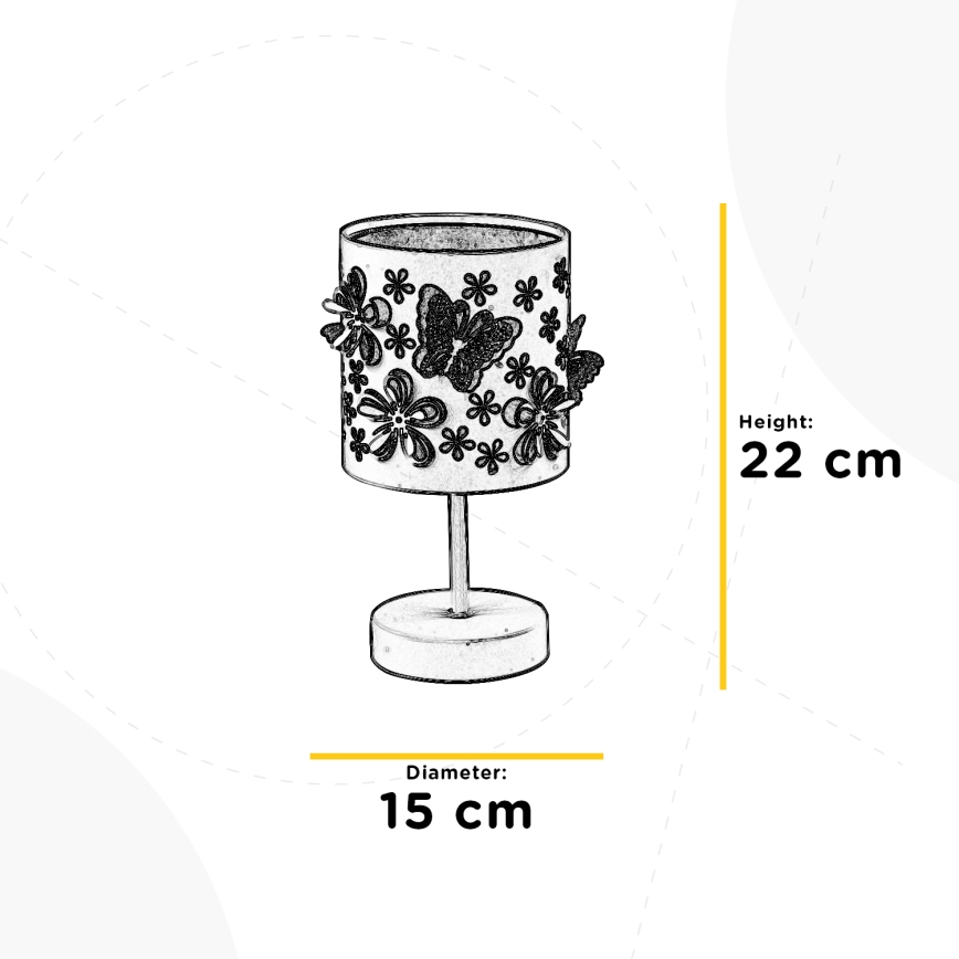 ONLI - Lámpara de mesa TITILLA 1xE14/6W/230V 22 cm morada/blanco