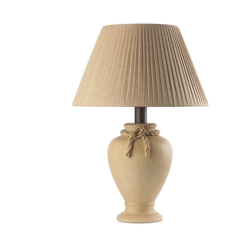 ONLI - Lámpara de mesa TRECCIA 1xE27/22W/230V 65 cm beige