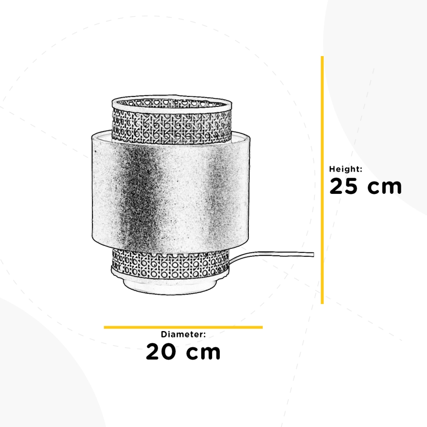 ONLI - Lámpara de mesa VIENNA 1xE27/22W/230V