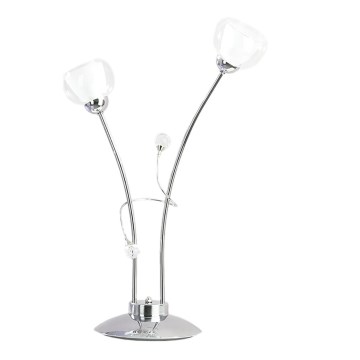 ONLI - Lámpara de mesa WENDY 2xE14/6W/230V 60 cm cromo brillante