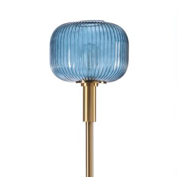 ONLI - Lámpara de pie DOROTY 1xE27/22W/230V azul/dorado