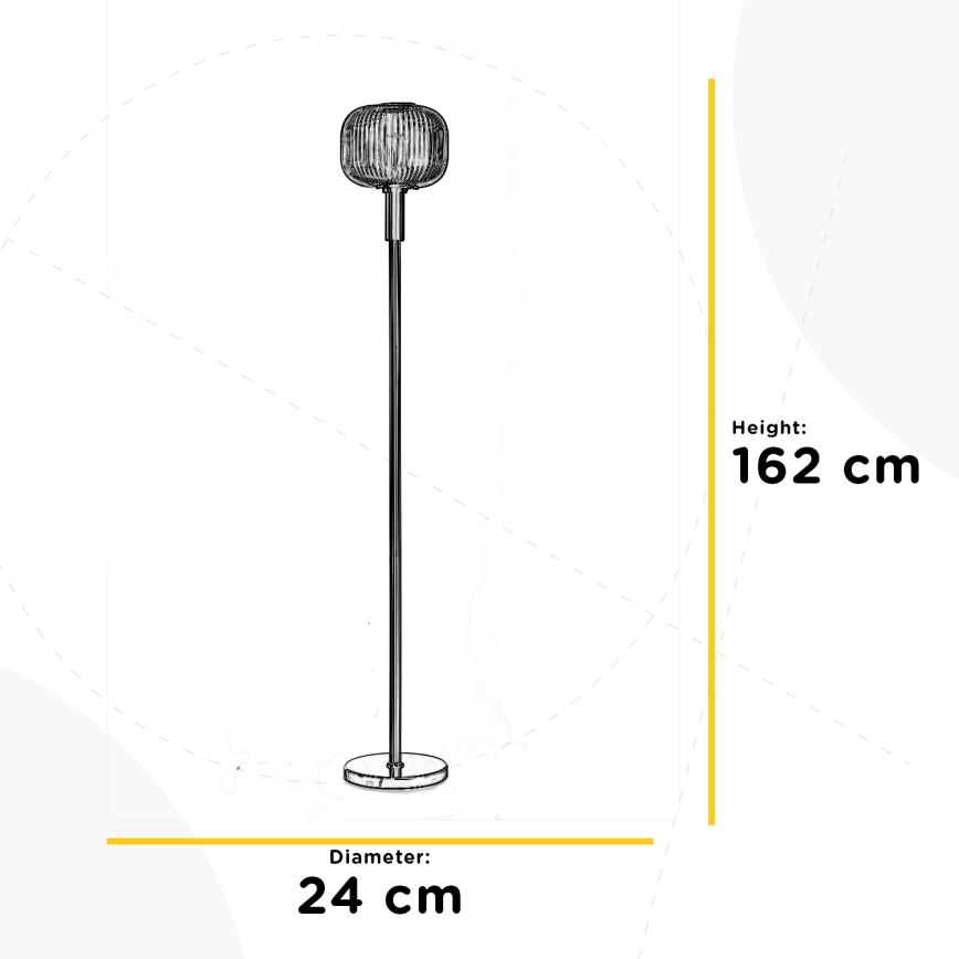 ONLI - Lámpara de pie DOROTY 1xE27/22W/230V azul/dorado