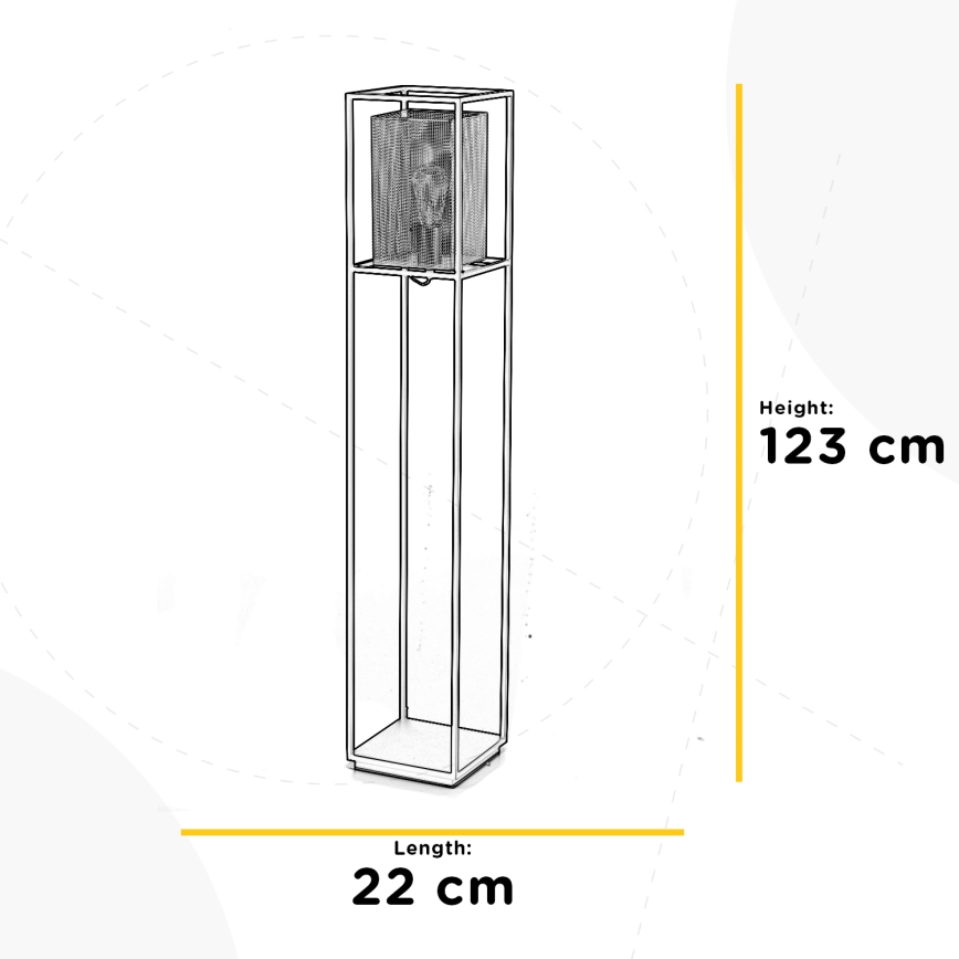 ONLI - Lámpara de pie MALIK 1xE27/22W/230V dorado/negro