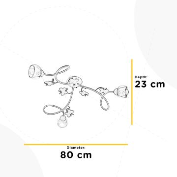 ONLI - Lámpara de techo infantil BUTTERFLY 3xE14/6W/230V