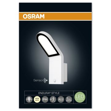 Osram - Aplique LED exterior con sensor ENDURA LED/12W/230V blanco