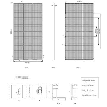 Panel solar fotovoltaico JINKO 580Wp IP68 Half Cut Bifacial