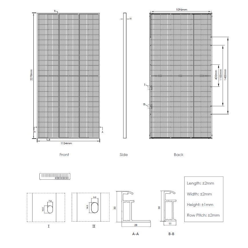 Panel solar fotovoltaico JINKO 580Wp IP68 Half Cut Bifacial