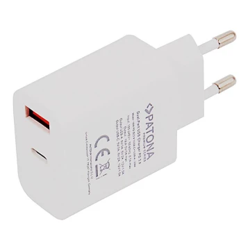 PATONA - Adaptador con salida USB y USB-C 18W Power delivery