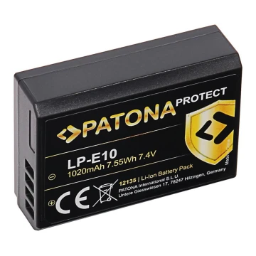 PATONA - Batería Canon LP-E10 1020mAh Li-Ion Protect