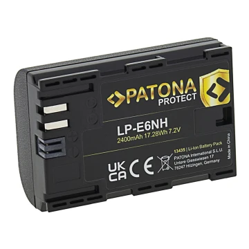 PATONA - Batería Canon LP-E6NH 2400mAh Li-Ion Protect EOS R5/R6