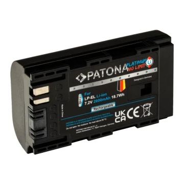 PATONA - Batería Canon LP-EL 2600mAh Li-Ion Platinum para photoflash Speedlite EL-1