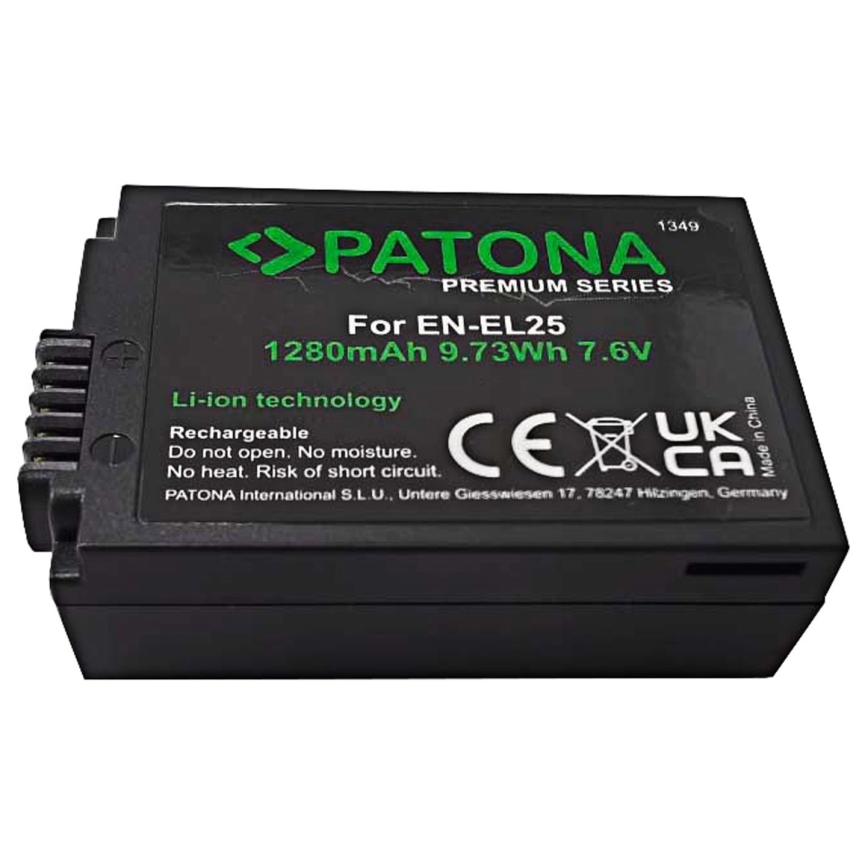 PATONA - Batería Nikon EN-EL25 1350mAh Li-Ion 7,6V Premium Z50/Z fc