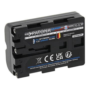 PATONA - Batería Sony NP-FM500H 2250mAh Li-Ion Platinum cargador USB-C