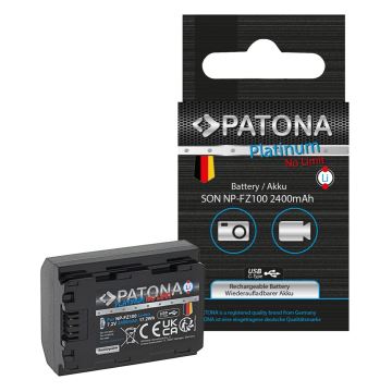 PATONA - Batería Sony NP-FZ100 2400mAh Li-Ion Platinum USB-C