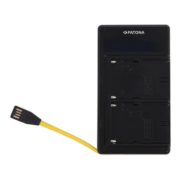 PATONA - Cargador USB Dual Sony NP-F970/F960/F950