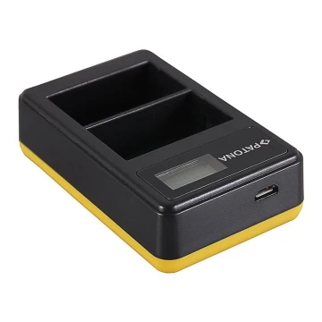 PATONA - Foto LP-E6 LCD Dual Cargador USB de batería para Canon