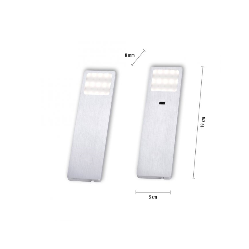 Paul Neuhaus 1120-95-2 - SET 2x LED Iluminación para muebles con sensor HELENA LED/2W/230V