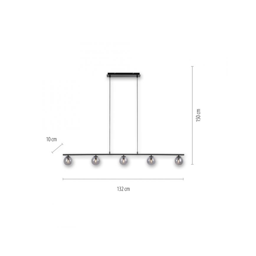 Paul Neuhaus 2026-18 - Lámpara colgante LED WIDOW 5xG9/3W/230V