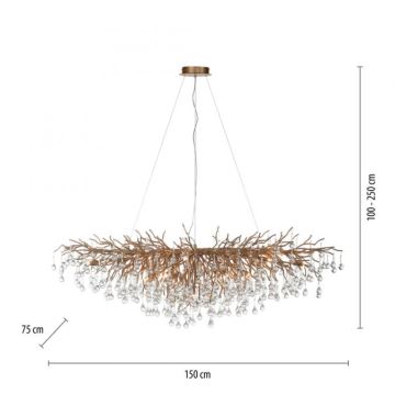 Paul Neuhaus 2031-11 - Lámpara de araña con cable ICICLE 15xG9/40W/230V