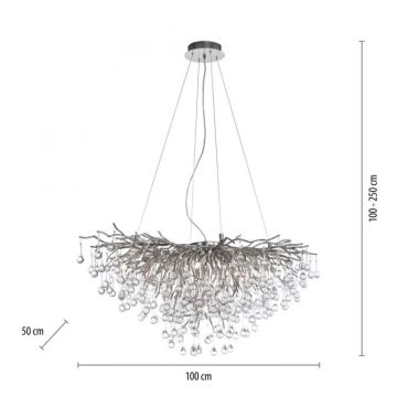 Paul Neuhaus 2192-55 - Lámpara colgante ICICLE 10xG9/40W/230V cromo brillante