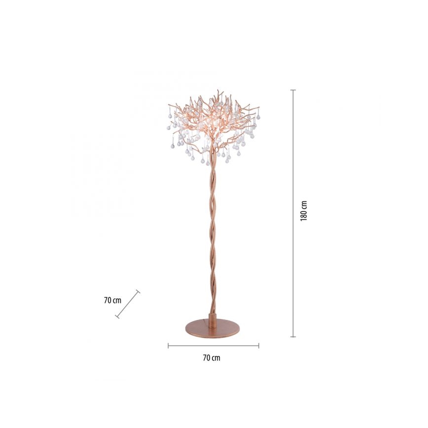 Paul Neuhaus 232-11 - Lámpara de pie ICICLE 5xG9/40W/230V cobre