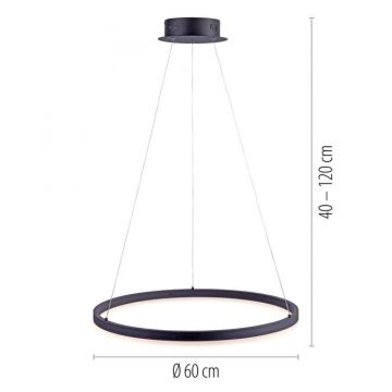 Paul Neuhaus 2382-13 - Lámpara colgante LED regulable TITUS LED/38,5W/230V