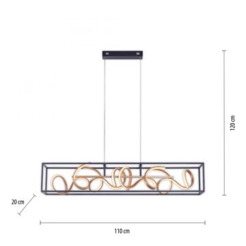 Paul Neuhaus 2416-18 - LED Lámpara colgante regulable SELINA 4xLED/10,2W/230V