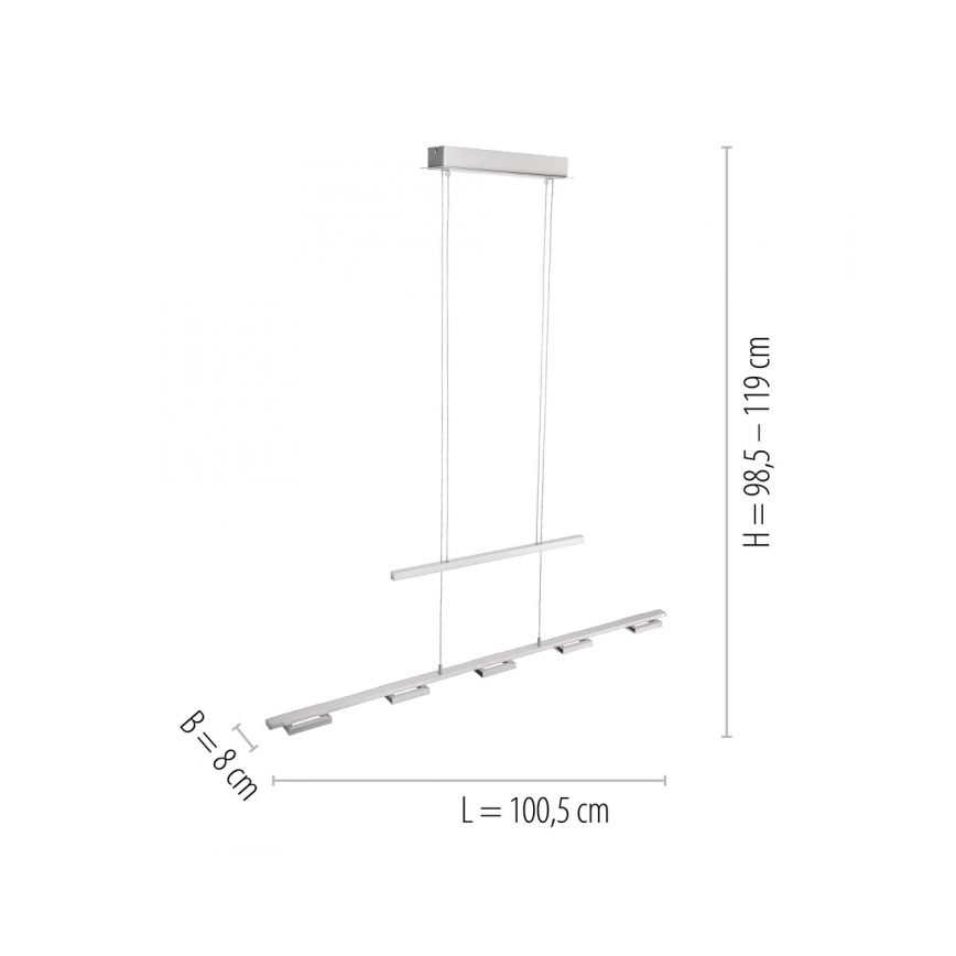 Paul Neuhaus 2446-55 - Lámpara colgante de luces LED regulable en cable INIGO 5xLED/4W/230V