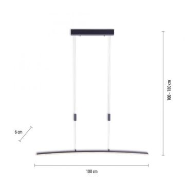 Paul Neuhaus 2530-13 - Lámpara colgante LED regulable JANINA LED/27W/230V