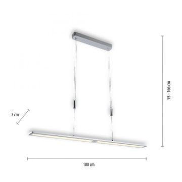 Paul Neuhaus 2565-95 - Lámpara de araña LED regulable con sensor NIKA LED/35W/230V