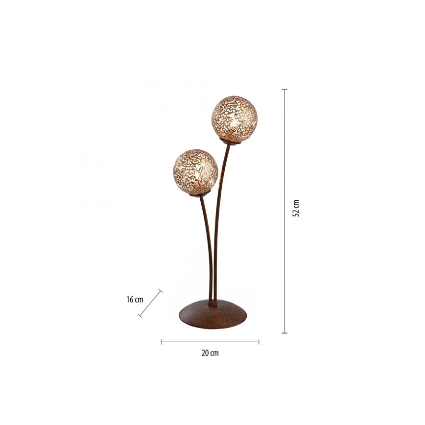 Paul Neuhaus 4032-48 - Lámpara de mesa GRETA 2xG9/40W/230V