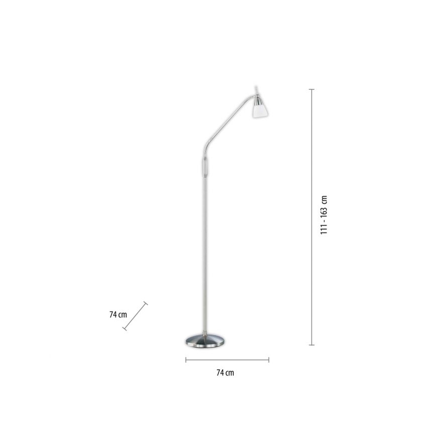 Paul Neuhaus 430-55 - Lámpara de pie táctil LED regulable PINO 1xG9/28W/230V cromo mate