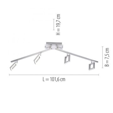 Paul Neuhaus 6960-55 - Foco LED regulable INIGO 4xLED/4,2W/230V