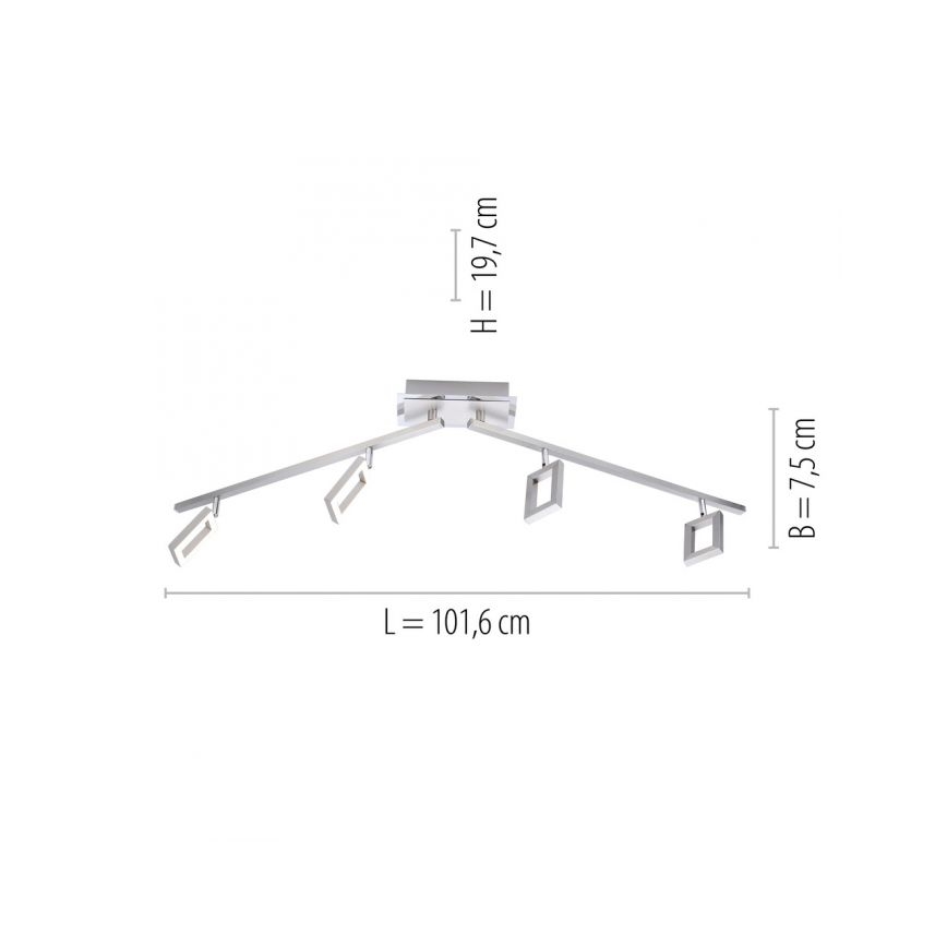 Paul Neuhaus 6960-55 - Foco LED regulable INIGO 4xLED/4,2W/230V