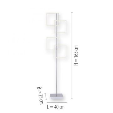 Paul Neuhaus 817-55 - Lámpara de pie LED regulable INIGO 4xLED/8W/230V + mando a distancia