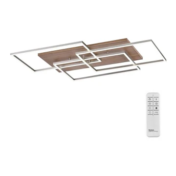 Paul Neuhaus 8330-79 - Lámpara de techo LED regulable PALMA 3xLED/12W/230V pino + control remoto