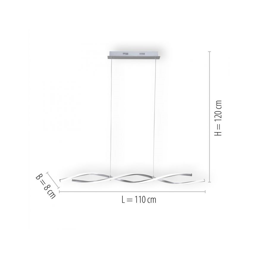 Paul Neuhaus 9142-55 - Lámpara de suspensión LED POLINA 2xLED/10,2W/230V