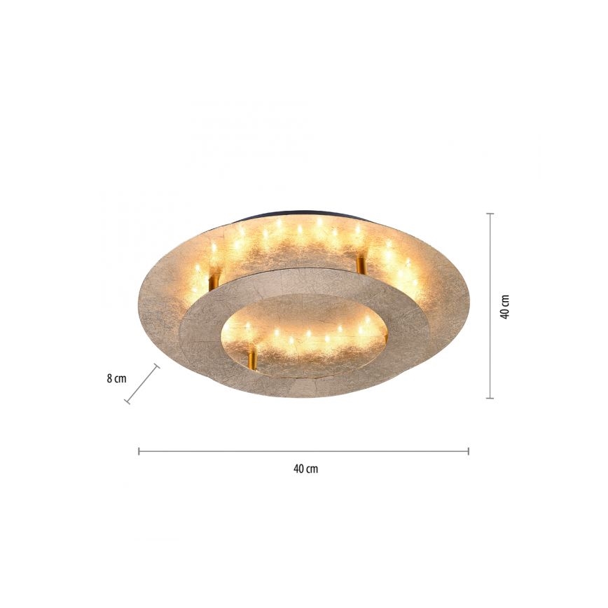 Paul Neuhaus 9620-12 - Plafón LED NEVIS LED/18W/230V dorado