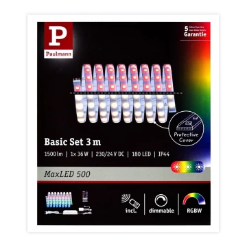 Paulmann 70628 - Cinta LED RGB/36W Regulable MAXLED 3m 230V + CR