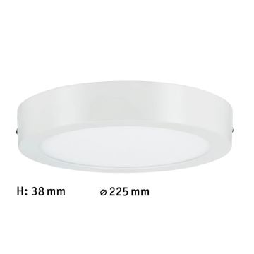 Paulmann 70642 - LED/12,5W Plafón LUNAR 230V diá. 22,5 cm blanco