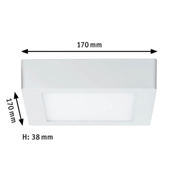 Paulmann 70644 - LED/11W Plafón LUNAR 230V 17x17 cm blanco