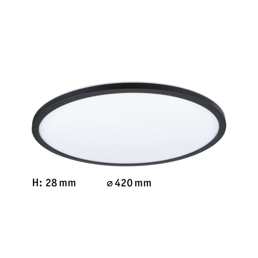 Paulmann 71013 - LED/22W Panel regulable ATRIA 230V 4000K diá. 42 cm negro