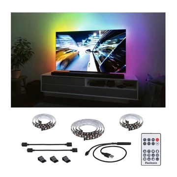 Paulmann 78880 - LED/3,5W RGB Tira regulable para TV 2m ZOLL 5V + control remoto