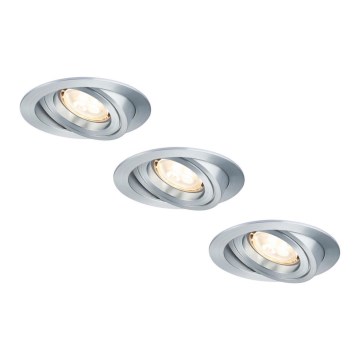 Paulmann 92623 - SET 3xLED-GU10/4W Lámpara empotrable regulable para el baño PREMIUM 230V