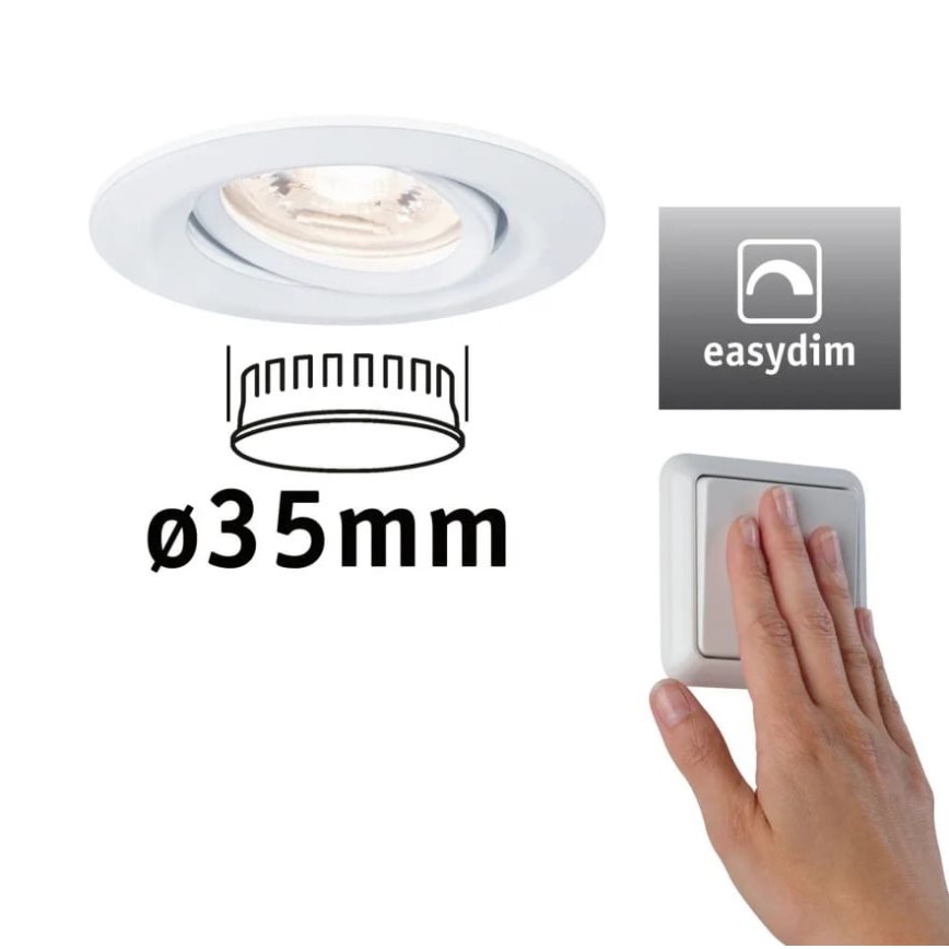 Paulmann 92970 - LED/4,2W IP23 Lámpara empotrable regulable para el baño COIN 230V