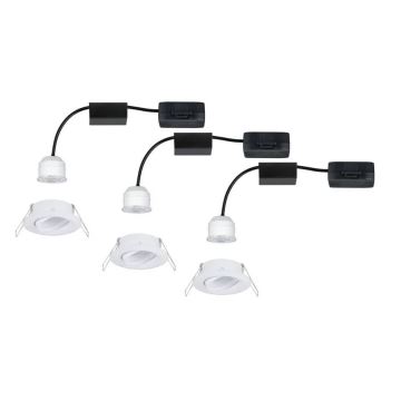 Paulmann 92971 - SET 3x LED/4,2W IP23 Lámpara empotrable regulable para el baño NOVA 230V