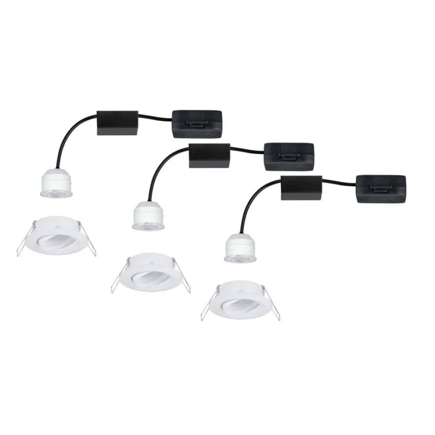 Paulmann 92971 - SET 3x LED/4,2W IP23 Lámpara empotrable regulable para el baño NOVA 230V